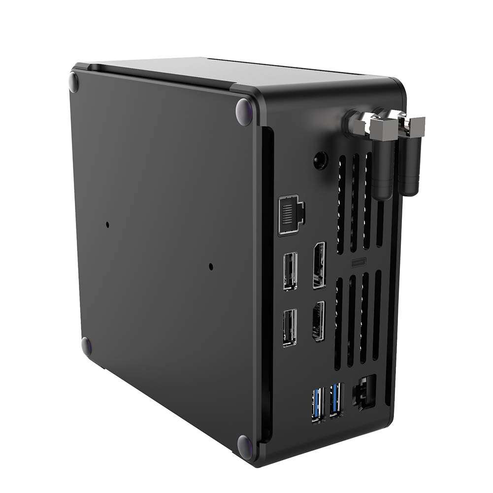 HUNSN 4K Mini PC, HTPC, NUC, Small Server, Support Proxmox, Vmware, ESXI, KODI, Intel I9 10880H 10885H, BY02, DP, HDMI, Type-C, 2 x LAN, Barebone, NO RAM, NO Storage, NO System 5