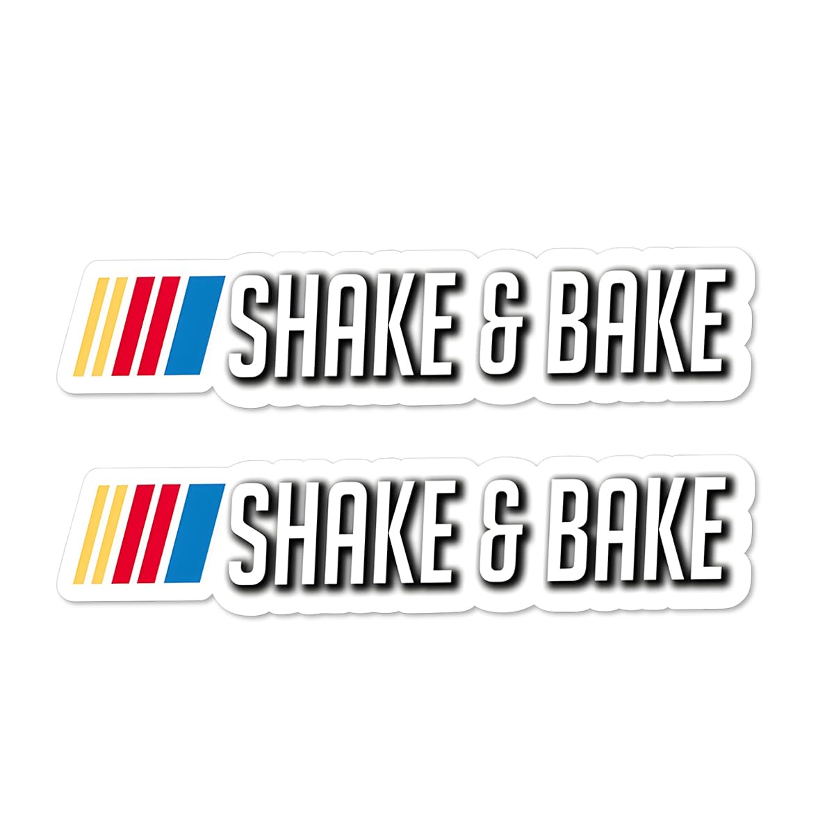 KHGUZ Shake and Bake Car Sticker, 2PCS Vinyl Funny Decal for Automotive Window Door Bumper, Waterproof Vehicle Exterior Decoration Accessories, Universal for Motorbike Sedan Truck