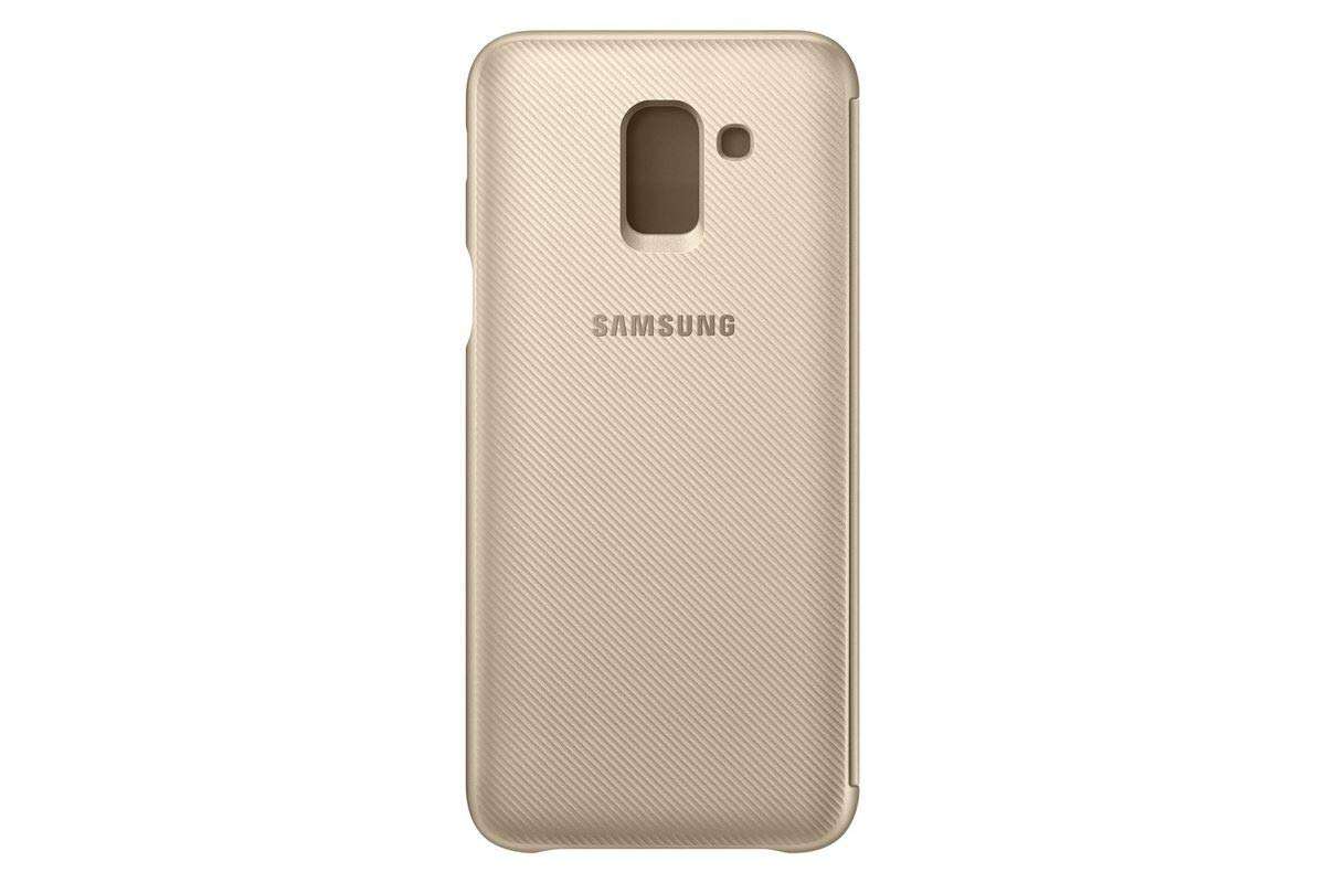Samsung Original J6 Wallet Folio Flip Cover Case - Gold 5