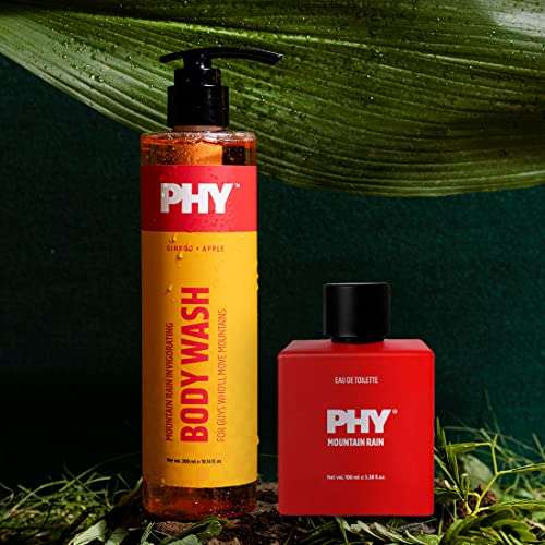 Phy Mountain Fresh Duo | Body Wash + Eau De Toilette for men | Shower Gel & Perfume Combo | 100% Vegan, SLS-Free Body Wash | Long-lasting Perfume for Men | Mens Care 3