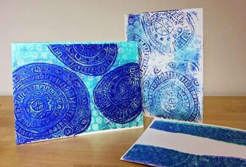 Gelli Arts Card Making Kit - Card Printing Kit with 5 X 5 Gel Printing Plate, DIY Cards Kit and Printmaking Supplies, Gel Printing Kit for Card Making, Handmade Card Kit for Kids or Adults 5