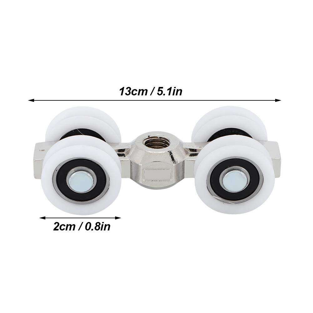 Hanging Wheels, Door Roller, 4 Wheels Door Rollers 0.8In Wheel Diameter for Sliding Doors Home Renovation Supplies Home Hardware Accessories Home 5