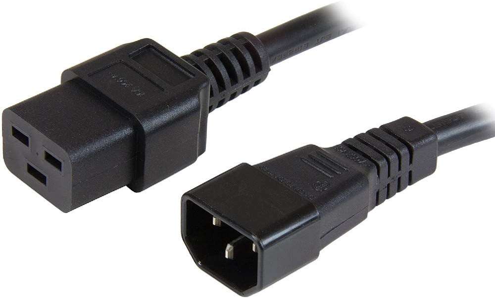 StarTech.com 3 ft Heavy Duty 14 AWG Computer Power Cord - C14 to C19 - 14 AWG Power Cable - IEC 320 C14 to IEC 320 C19 Power Cord (PXTC14C19143)