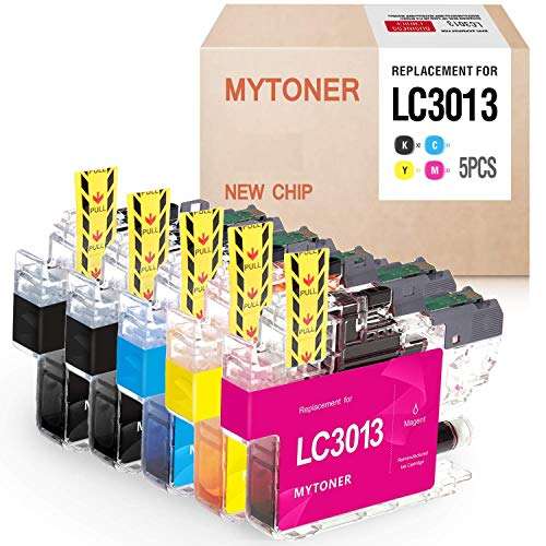 MYTONER LC3013 Compatible Ink Cartridge Replacement for Brother LC3011/LC3013 LC-3013 Ink for Brother MFC-J491DW, MFC-J497DW, MFC-J690DW, MFC-J895DW Printer Ink (Black, Cyan, Magenta,Yellow, 5-Pack) 1