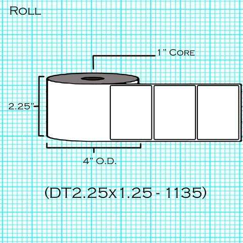 IDEALSEAL Compatible Replacement for 2.25 x1.25 Top Coated Direct Thermal Labels UPC 1135 Labels Per Roll (12) Resistant to Scratches and Smudges, for Zebras 2844, ZD410, ZP450, ZP500, ZP505 2