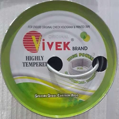 VIVEK Steel Curtain Spring Wire for Electrical Wiring (Silver, 50 Feet) 3