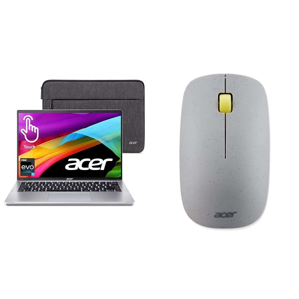 acer Swift Go Intel Evo Thin & Light Premium Laptop 14" 1920x1200 & Vero 3 Button Mouse | 2.4GHz Wireless | 1200DPI 1