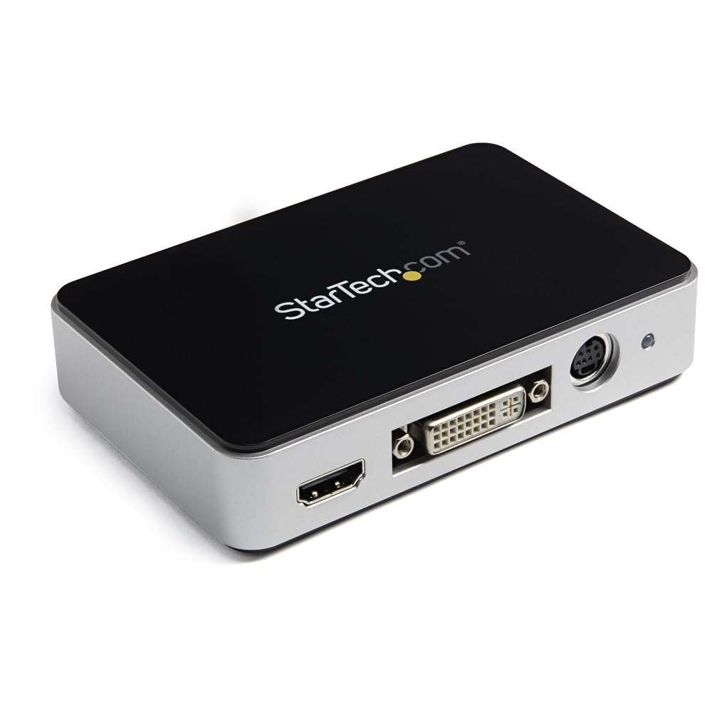 StarTech.com HDMI Video Capture Device - 1080p - 60fps Capture Card - USB Video Recorder - with HDMI DVI VGA, TAA (USB3HDCAP) 1