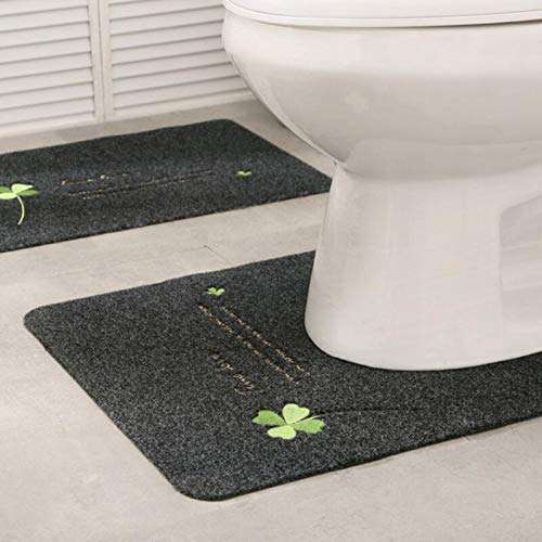 ACRA Home Bathroom Soft U-Shaped Toilet Floor Rug Non-Slip Cotton Doormat Rugs 1