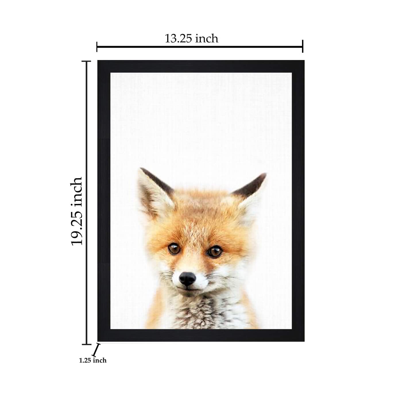 Gallery99 Baby Fox Kids Textured Paper Framed Art Print for Kids Room Decor Wall Art Painting (13.25x1.25x19.25) 6