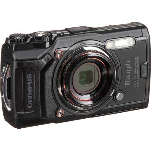 Olympus Tough TG-6 Waterproof Camera, Black +12MP +4X Optical Zoom Lens+Five Separate Underwater Modes+Sunshine Basic Bundle 2