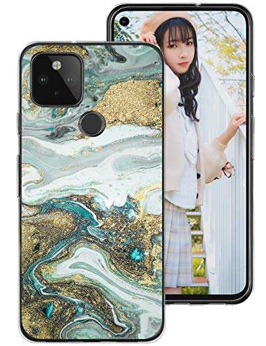 for Google Pixel 4a 5G Case Flow Pattern Marble Transparent Slim Anti-Scratches Protective Shell Shockproof Sports Rugged Cover Non-Slip Bumper Armor Case Compatible with Google Pixel 4a 5G (6) 1