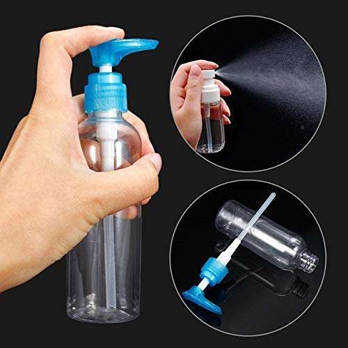 Toxen Bottle Travel Kit with 3 Container Plastic Mini Travel Bottle Set, Portable Refillable Makeup Sprayer Containers for Perfume, Liquids, Aromatherapy 3