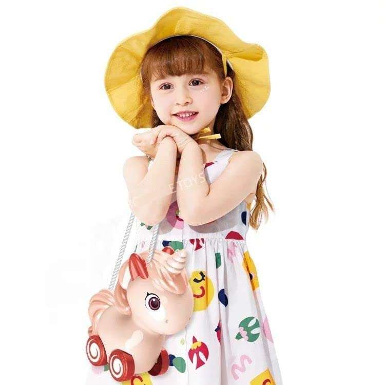 Sardarji Toy Shop 3 in1 Unicorn Child Dresser Set,D.I.Y,Hanging Like Purse, Moving by Cord, Toy for Kids Dresser Pretend Play Makeup Accessories Play Set of 30 pcs 4