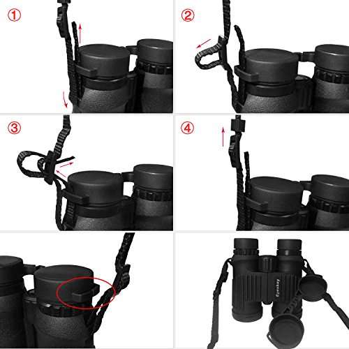 Eyeskey Binoculars Harness Light-Weight Breathable Comfortable Binocular Strap Harness -Easy to Attach and Detach Binoculars, Cameras and Rangefinders, 4oz 4