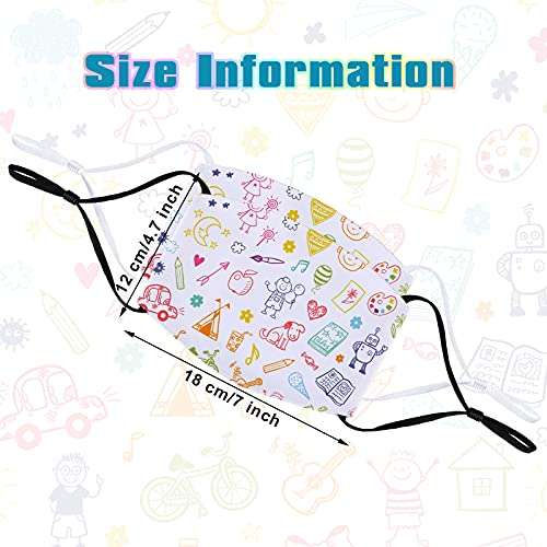 Geyoga 10 Pieces Sublimation Face Covering with Adjustable Ear Loop for Protecting Face (Black) 4