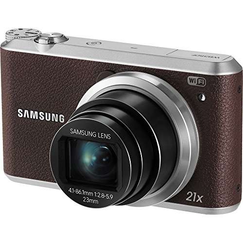 Samsung WB350F 16.3MP CMOS Smart WiFi & NFC Digital Camera with 21x Optical Zoom, 3.0" Touch Screen LCD and 1080p HD Video (Brown)