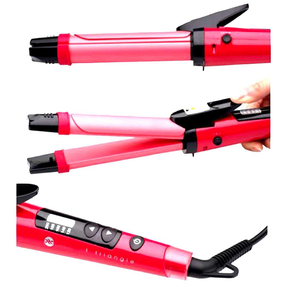 pee 2 in 1 Hair Styler Straightener and Curler Ceramic Plate Hair Curler Glow hair straightener brush for Women 4