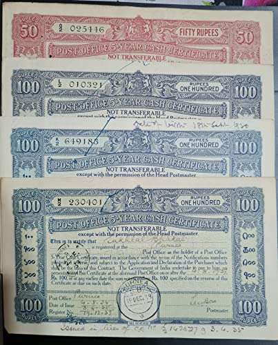 PHILAIMPEX Stamps Collection,British India 13 Different Post Office Cash Certificate,Very Very Rare 3