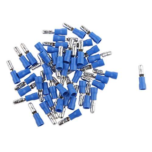 Plastic Fully Insulated Male Female Wire Bullet Connector Electrical Crimp Terminals (Blue, 11-2.6 mm) - Pack of 100 Pieces 1
