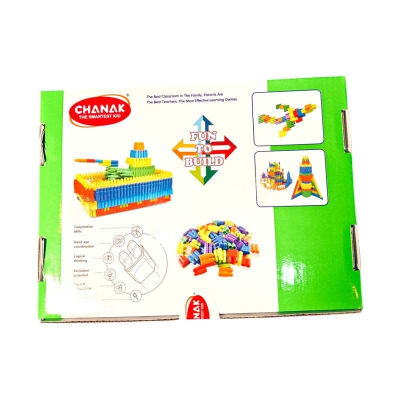 AKTOON TOYS (Combo Pack) Interlocking Plastic Bullet Blocks Creative, Educational Building Blocks & 6 Sisters Doll with Beautyful Hair & Movable Body Parts Doll Set - Multicolor 4