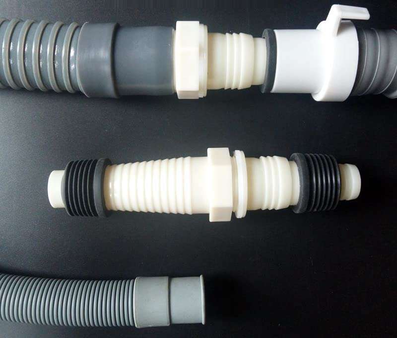 1 Piece Washing Machine Drain Hose Connectors with Hose Clamps Dishwasher Drain Hose Adapter Washer Drain Hose Extension Adapter for 20mm - 32mm Washing Machine Dishwasher Water Hose 5