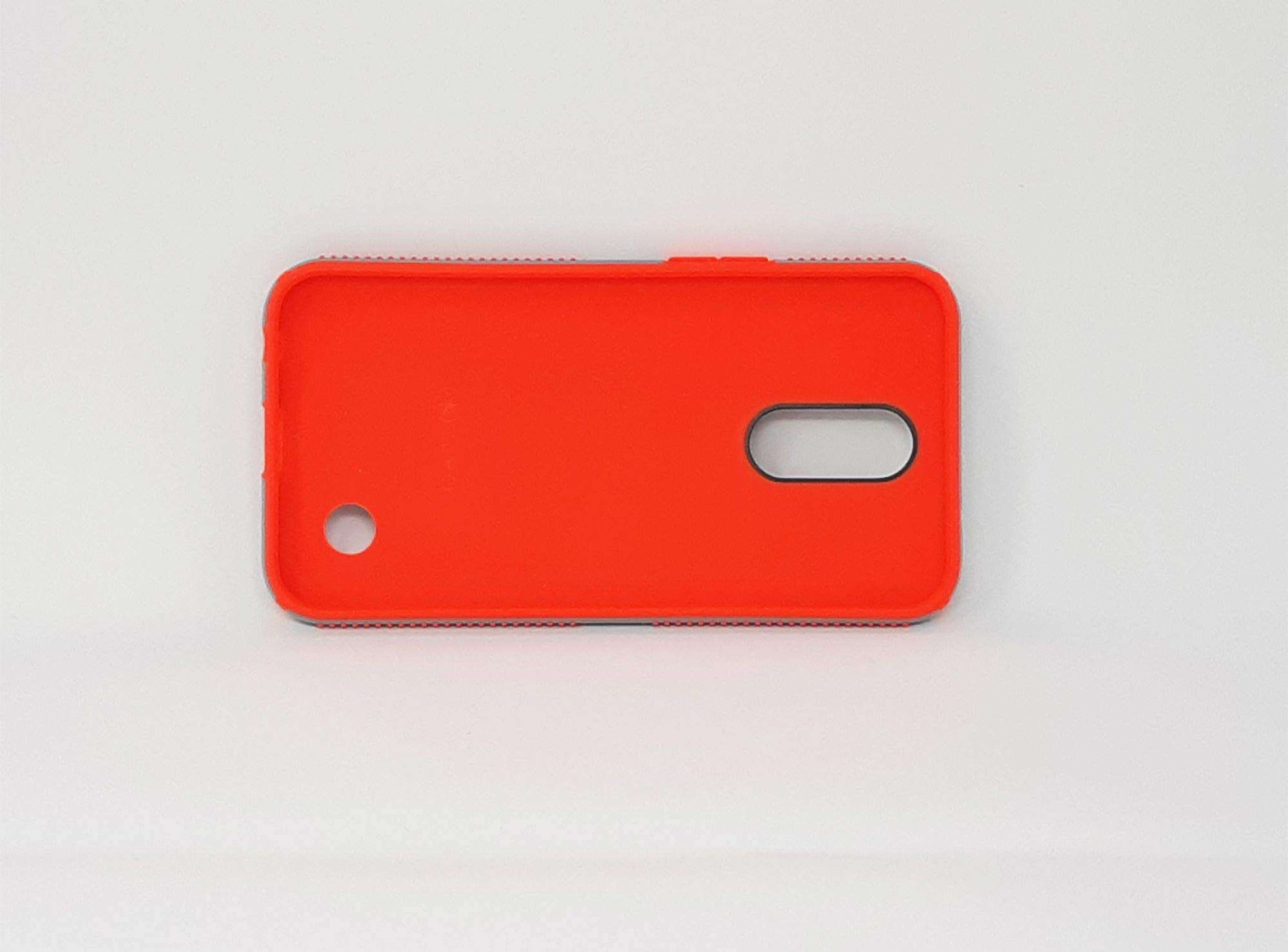 Speck Products CandyShell Grip Cell Phone Case for LG K20 V - Nickel Grey/Warning Orange 6