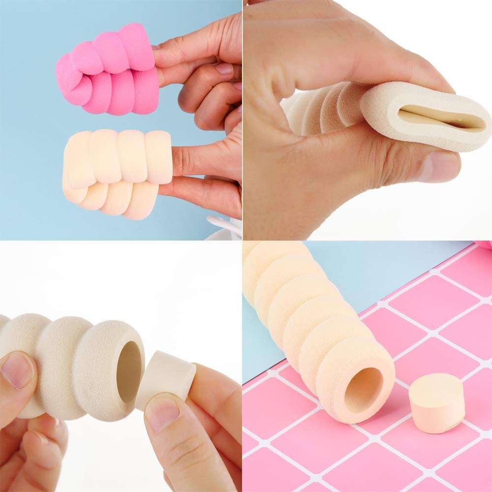 VEIREN 10 Pack Door Knob Covers Spiral Soft Foam Anti-Collision Lever Door Handle Cover Guard Elastic Dust Covers Door Stopper Children Kids Safety Protector Cases for Home Office Hospital School 6
