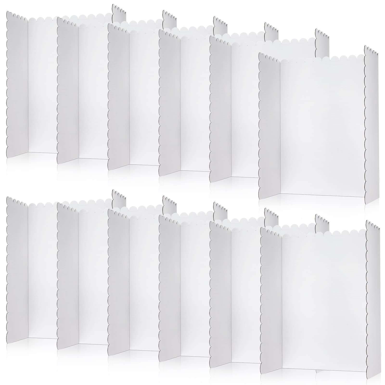 12 Pcs 24 x 36 Inch Trifold Poster Display Boards White for Science Fair Presentation Projects Photo Exhibition Display Tri fold Board Foldable Paperboard for School Supplies Bulk Business