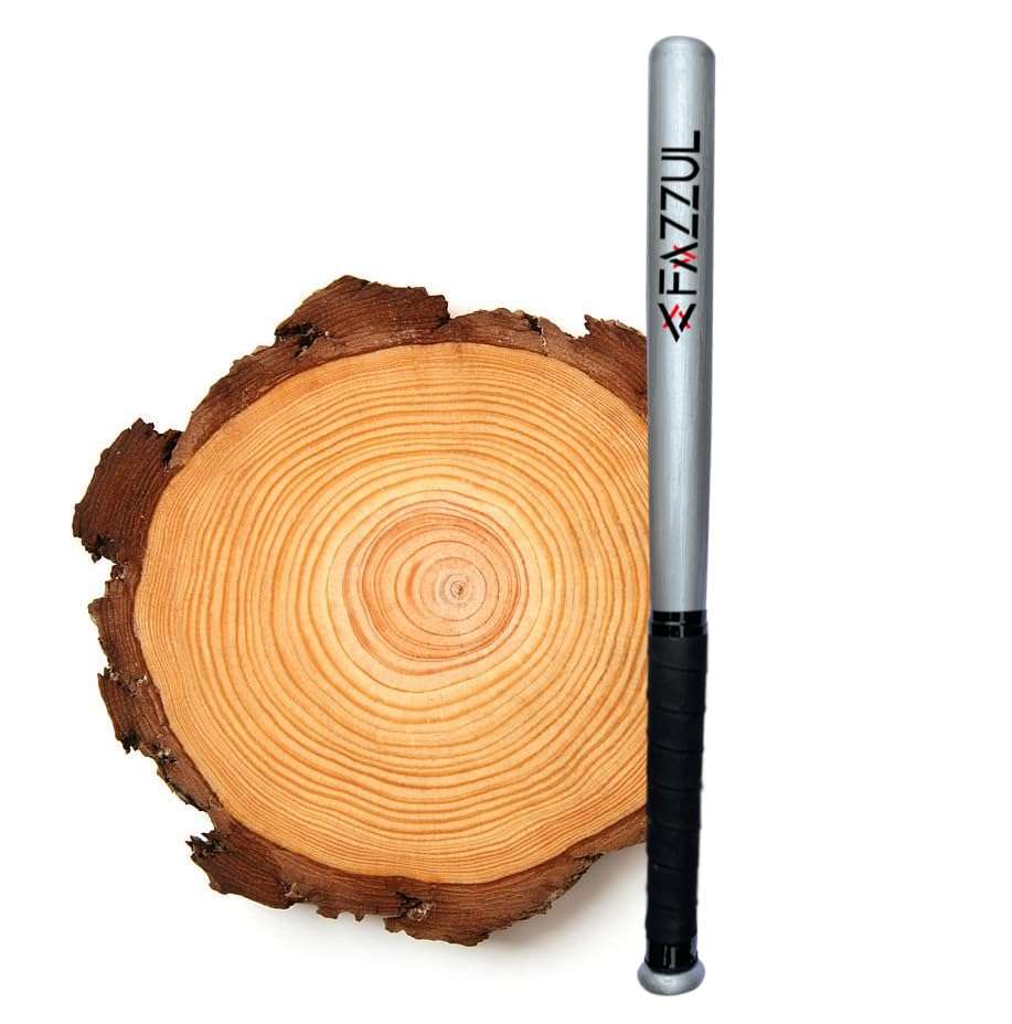 Baseball Bat Sturdy Natural Wood Baseball Bat with Strong Wood for Self-Defense (32 inch Long) Silver 6