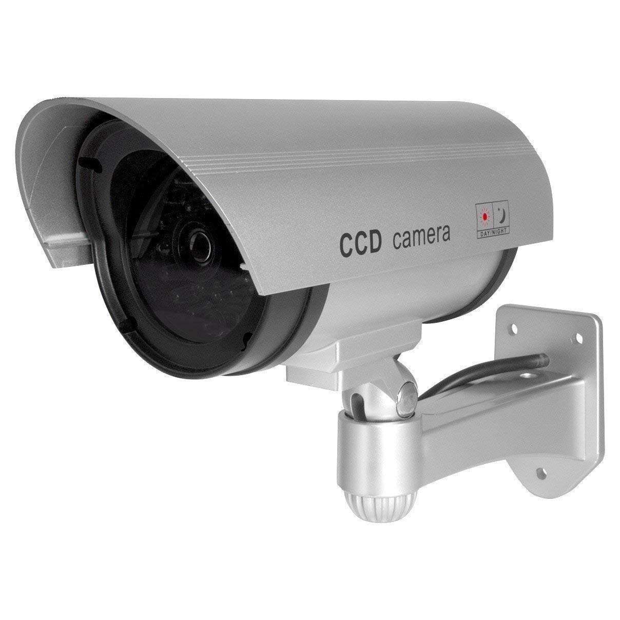 GBEX Fake Dummy Camera Security CCTV False Outdoor CCD Camera Fake Dummy Security Camera Waterproof IR Wireless Blinking Flashing 3