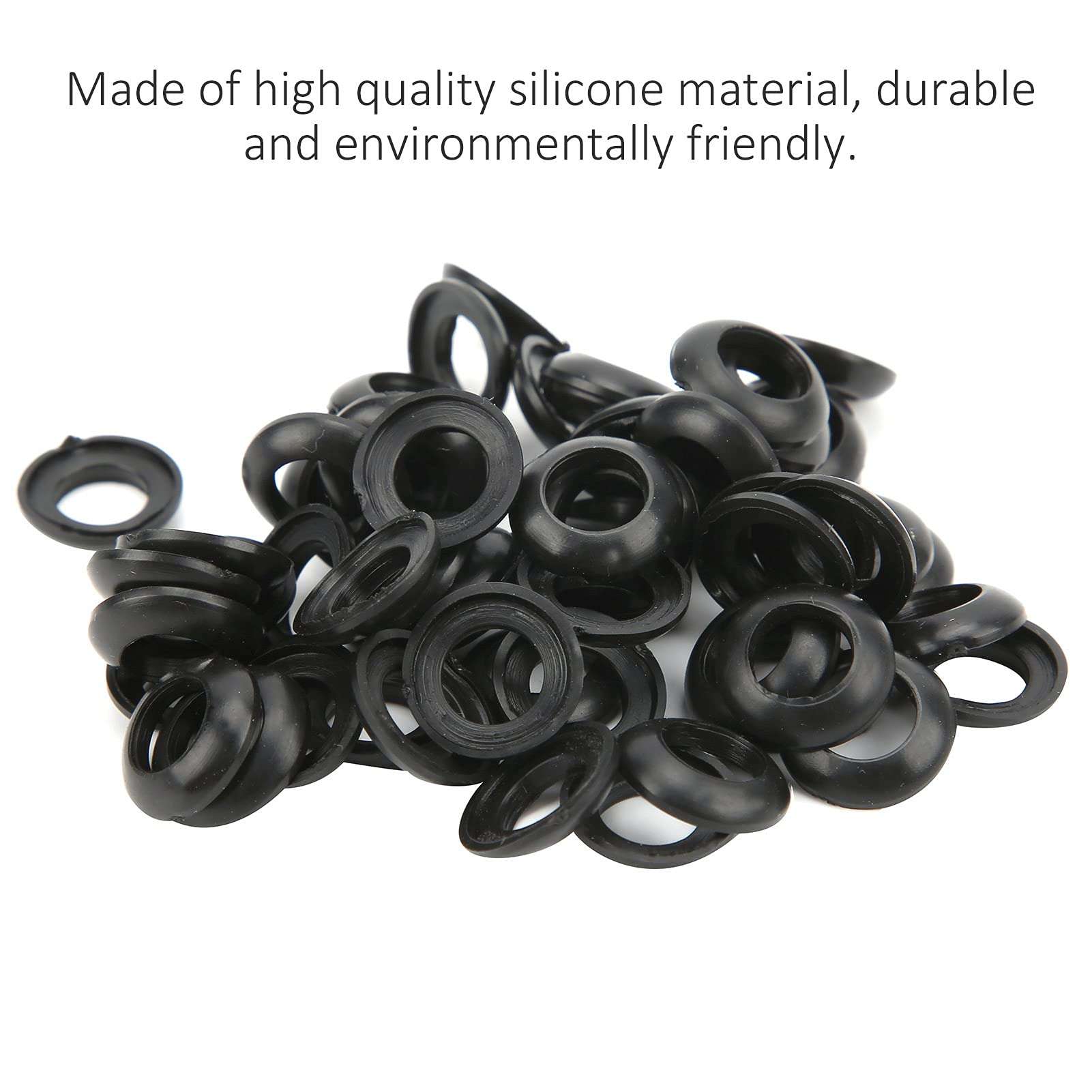 Winding Check Ring, 60PCS Fishing Rod Trim Ring Fishing Rod Building Silicone Elastic Winding Check Dress Ring Fishing Reel Care Accessories(11MM) 5