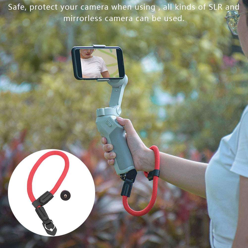 Beufee Camera Wrist Strap, Lanyard Strap Lanyard for Camera Hand Wrist Strap Lanyard Camera Strap Lanyard with 1/4in Screws(Red) 3