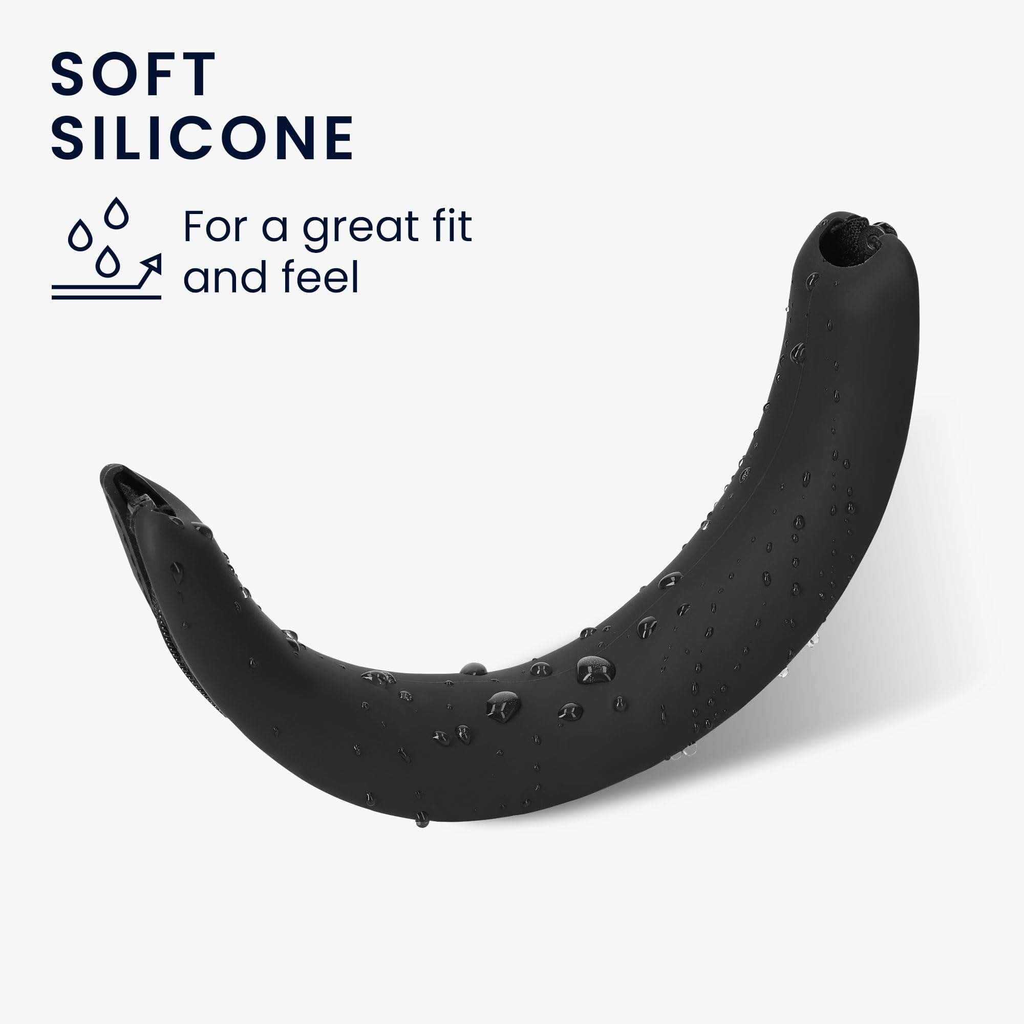 kwmobile Silicone Headband and Ear Pads Cover Set Compatible with Sennheiser Momentum 4 Wireless - Covers - Black 6