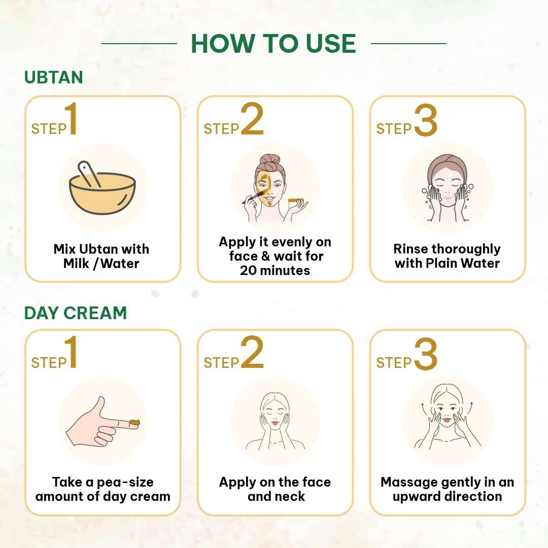 Mother Sparsh Turmeric Healing Skin Care Combo | With Healing Face Ubtan 75g | Healing Day Cream 40g | For Dark Spots | Hyper Pigmentation & Radiant Complexion 6