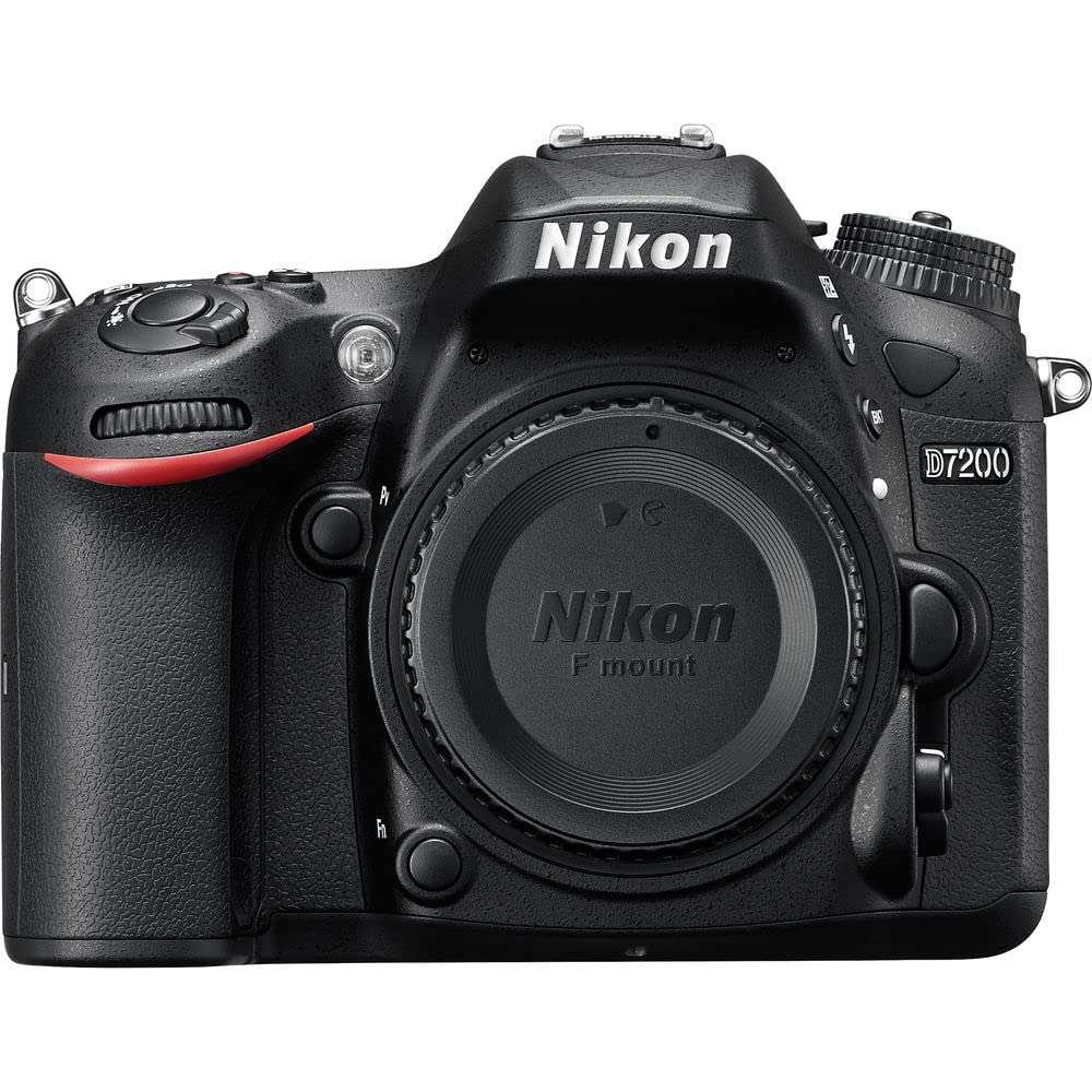 Nikon D7200 24.2 MP DX-Format Digital SLR Camera + 3X EN-EL15C Battery + External Charger + 2X Extreme PRO 64GB Card + 12 Inch Flex Tripod + Photo Editing Software + Mic + External Monitor + More 2