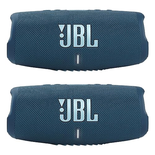 JBL Charge 5 - Waterproof Portable Bluetooth Speaker - Blue/Blue (Pair)