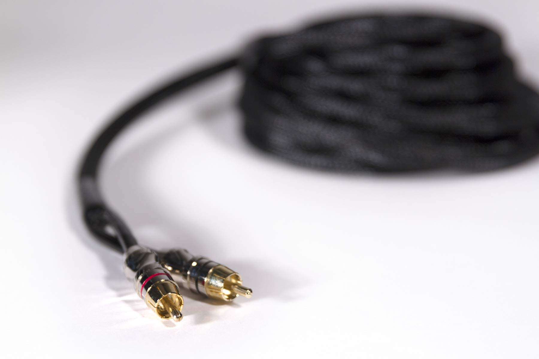 CT Sounds High Quality Car RCA Cable 17 Foot (5M) 2 Channel 2M - 2M (2 Male to 2 Male) Premium Aluminium FOIL OFC Braided Flexible PVC Nylon Outer Braid Black Cables 3