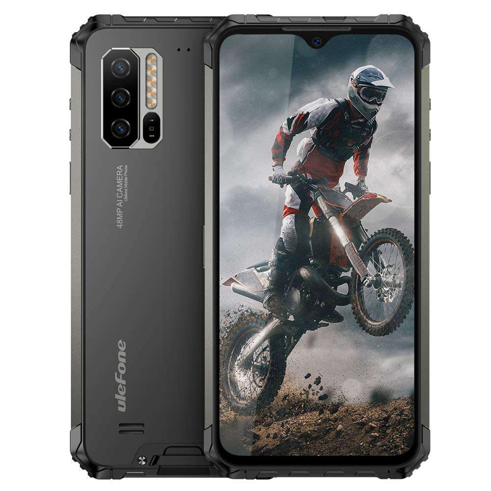Ulefone Armor 7 （2021） Rugged Cell Phones Unlocked, 8GB+128GB Octa-Core Android 9.0 IP68 Waterproof Smartphone, 48MP Triple Rear Camera 6.3" FHD+ Screen 5500mAh Battery Dual SIM 4G LTE Rugged Phone 1