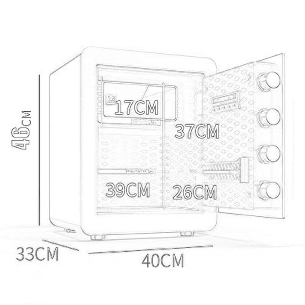 YI GAO Safety cabinet, all steel fireproof small single door anti-theft electronic password large-capacity safe deposit box, suitable for: office/home/finance, 3 colors optional @ 2