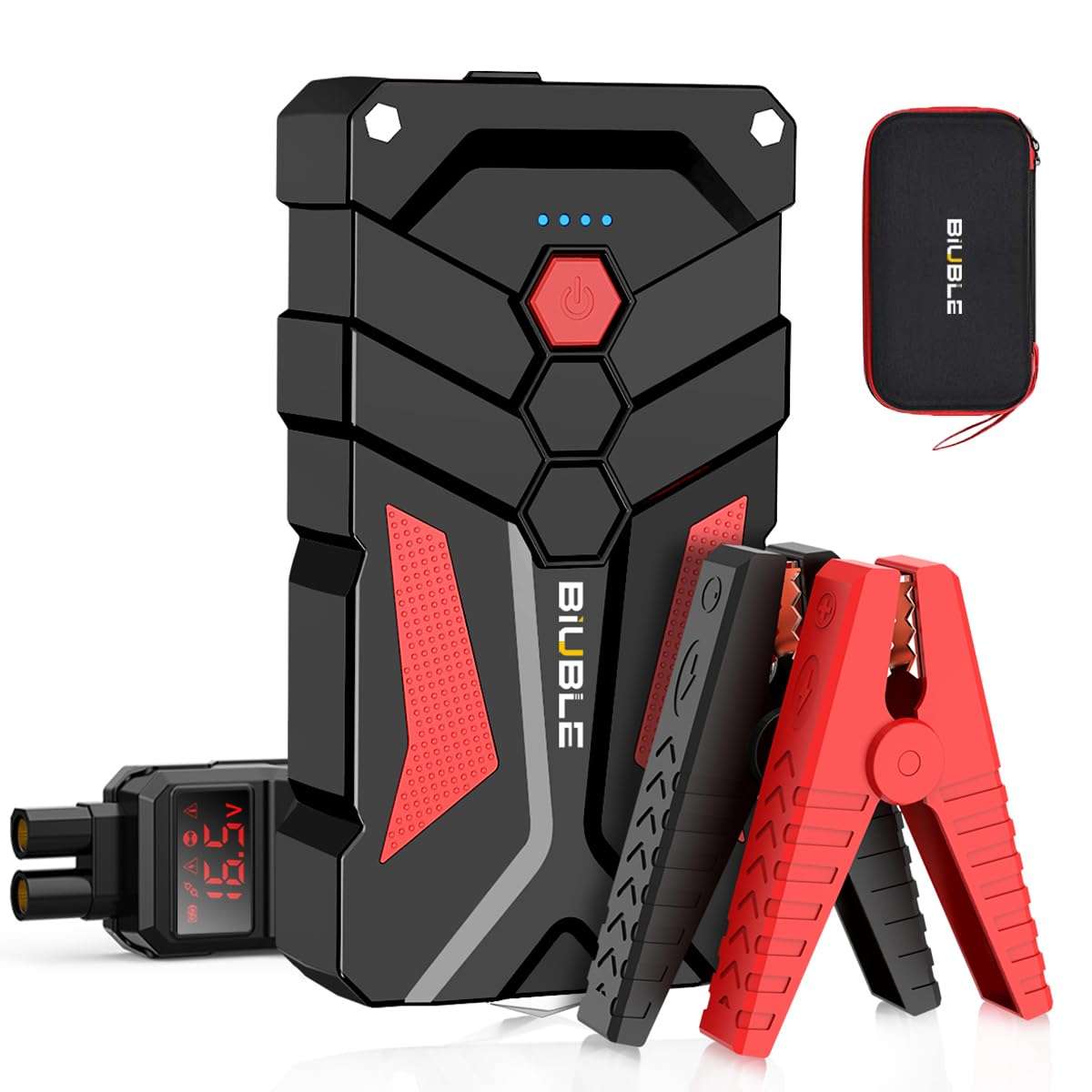 BIUBLE Jump Starter 12V Car Jump Starter 5000A Peak 21800mAh Auto Battery Booster Pack with USB Quick Charge 3.0,Lithium Jump Box with LED Light(Up to 8L Gas or 6.5L Diesel Engine)