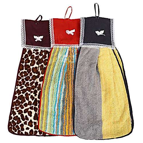 Heart Home Cotton 3 Pieces Washbasin Napkin Towel Set (Multi)- Cthh365