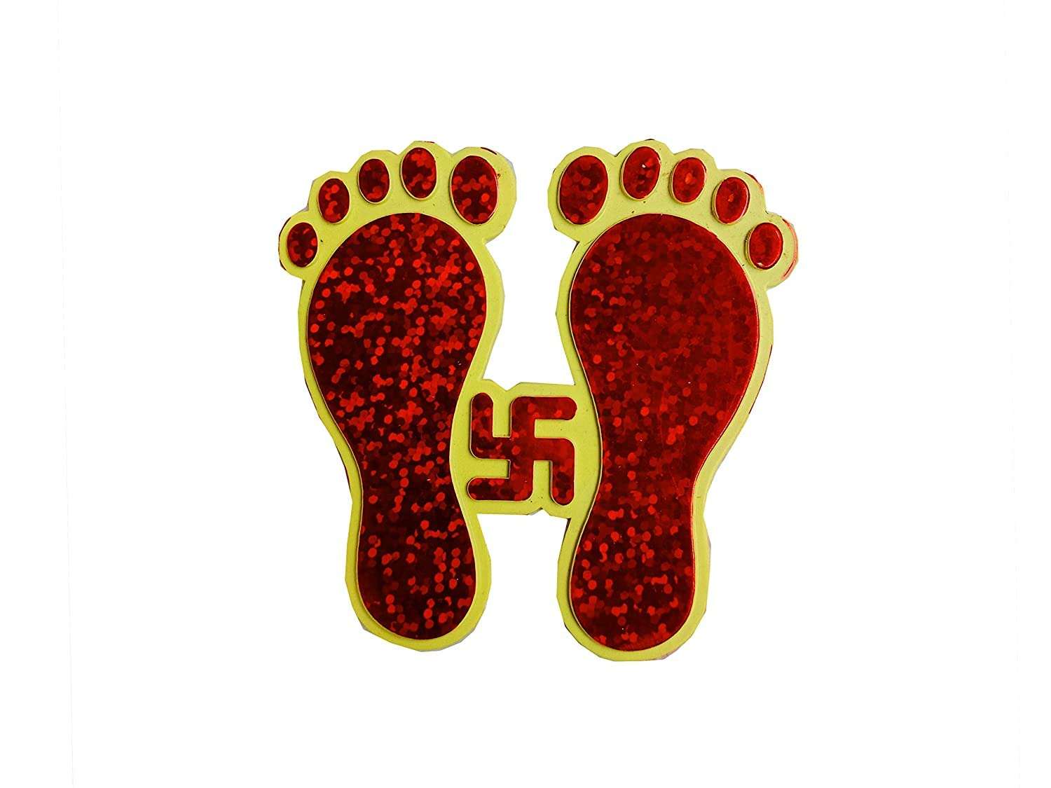 Laxmi Charan Laxmi Feet Stickers for Home Door Entrance Stickers 1