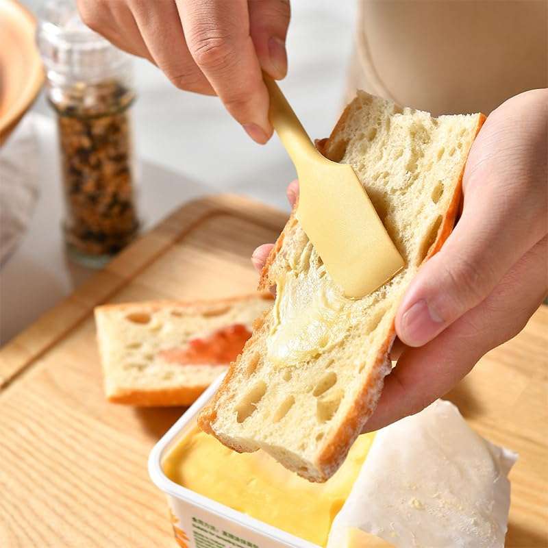 Supvox® Silicone Spatula Set - 4Pcs 10'' Kitchen Mixing Scraper Spatula Set Dual-Head Baking Tools Small Size Spoon Spatulas for Dough, Frosting & Batter, Food, 4 Color Options 5