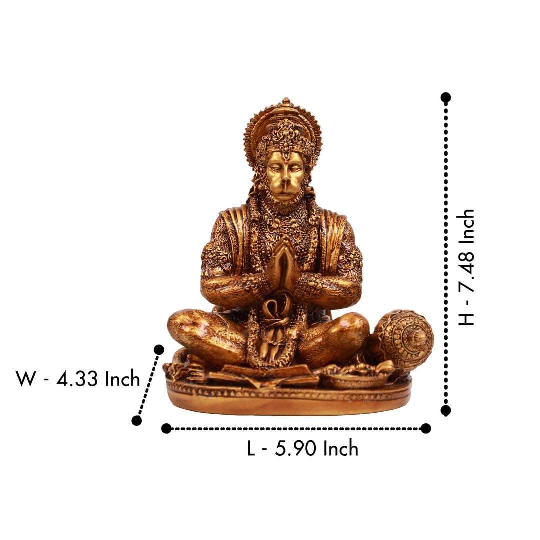 Artarium Hanuman | Hanuman murti | Hanuman Idol Car Dashboard | Hanuman Ji Car Dashboard | Car Dashboard Idol | Murti Statue for Gift (4.33 Inch) 5
