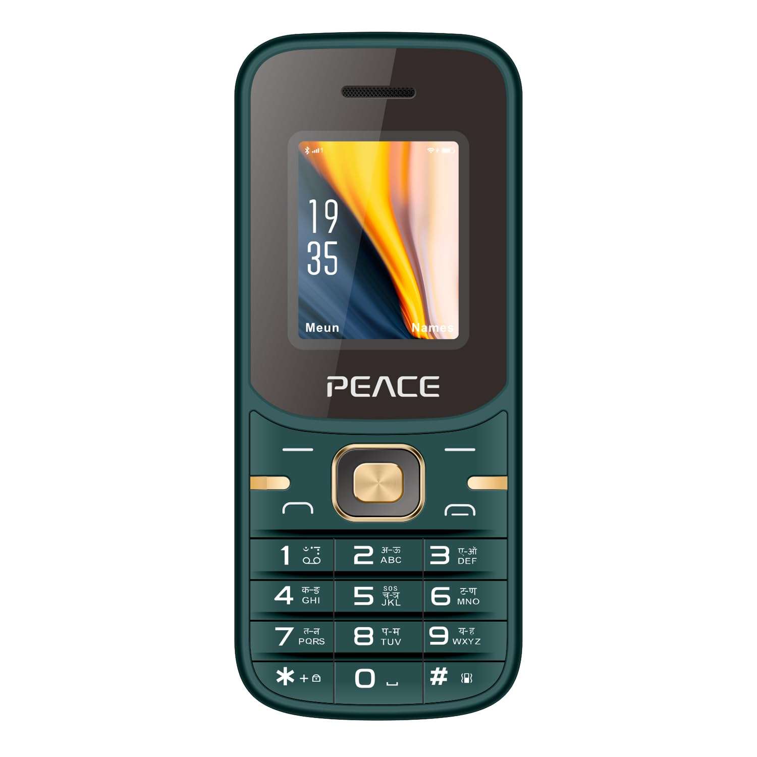 PEACE P1+ Basic Mobile Phone, Dual SIM, 1.77-inch Display, Digital Camera, Talking Keypad, Torch, 850mAh Battery (Green) 1