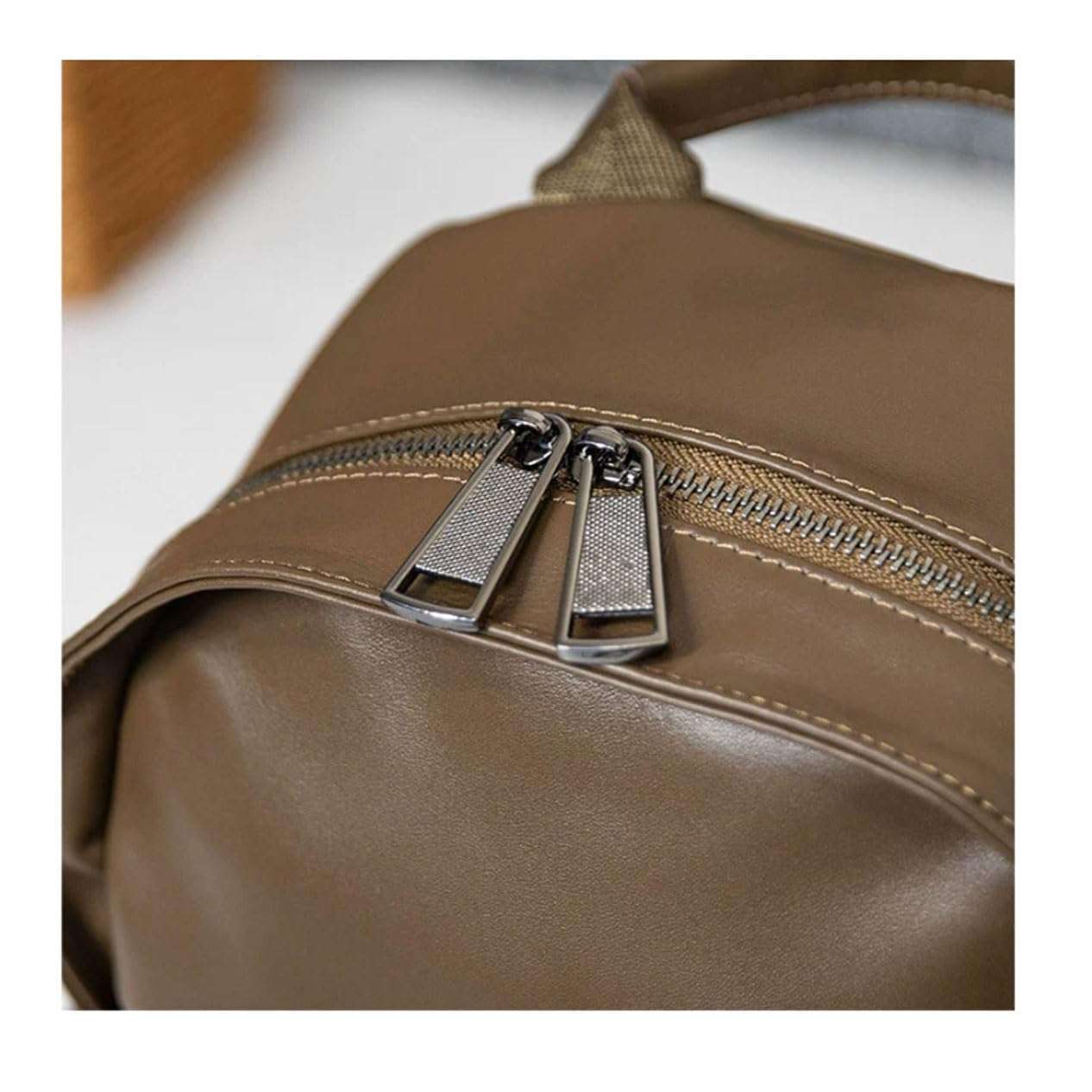 CambOs Business Laptop Bags Women's Fashion Backpacks Genuine Leather Casual Daypack Handbags Travel Bags (Color : Brown, Size : Medium) 4