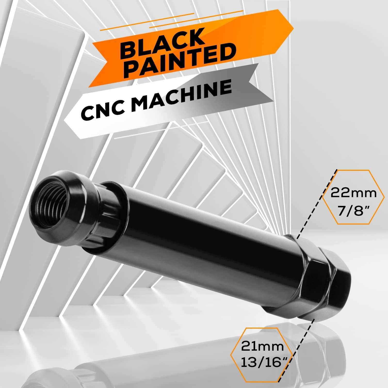 DYNOFIT 7 Spline Tuner Lug Nuts Key for Wrench with 13/16inch(21mm) and 7/8inch(22mm) Hex, Lugnuts Socket Replacement Tool for 14x1.5, 14x2.0, 9/16inch Lug Nut 1 Year Warranty 5
