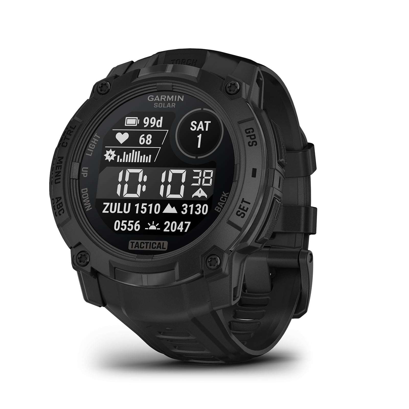 Garmin Instinct 3 Tactical Edition, Solar Charged 45mm Display, Outdoor Rugged GPS Smartwatch Bundle with USB Wall Charger + Microfiber Cleaning Cloth 3