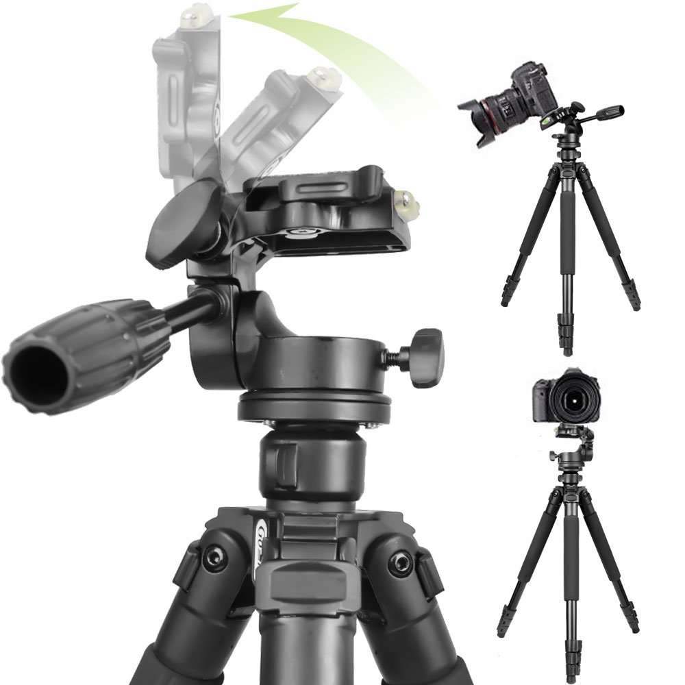 Gosky Tripod -Travel Portable Tripod for Spotting scopes, Binoculars, camcorders, or SLR Cameras (Pro Tripod (61-inch)) 2